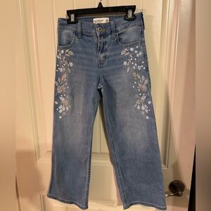 Abercrombie Kids Light Blue Floral Jeans